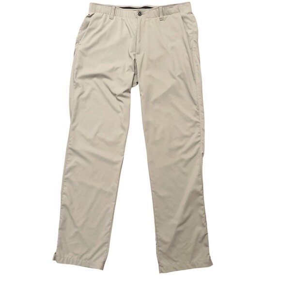 Under Armour Showdown Golf Pants Mens Size 36x34 Performance Stretch Beige - Picture 1 of 8